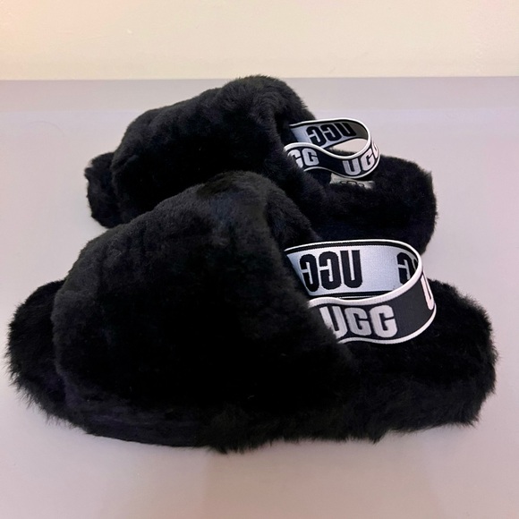 NWOT UGG Fluff Yeah Faux Fur Slingback Sandal - Picture 5 of 6